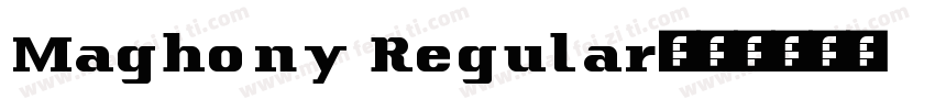 Maghony Regular字体转换
